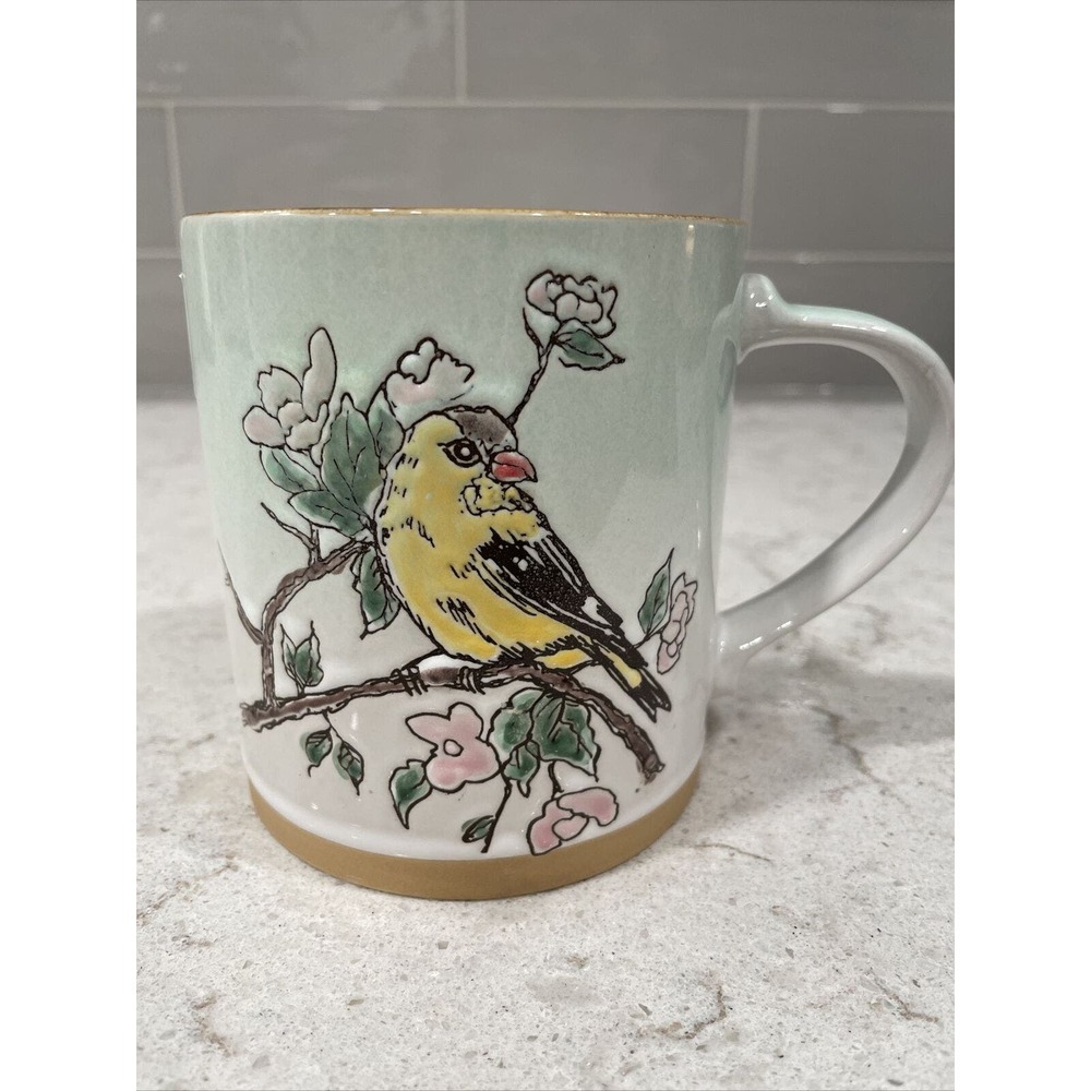 SONGBIRD Yellow Floral Mug Spectrum Designz 2020 Mothers Day Easter Goldfinch
